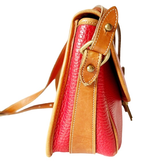Dooney & Bourke Vintage Equestrian Bag in Red Leather - Picture 6 of 16